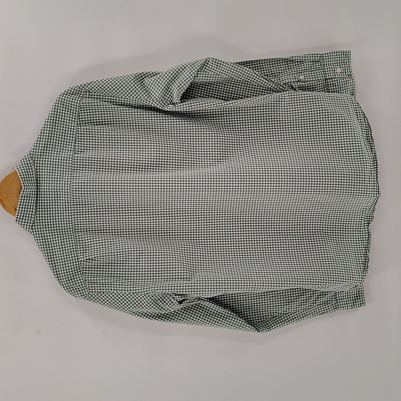 J. Crew Factory green & white button down shirt size large slim fit long sleeve - Picture 4 of 6